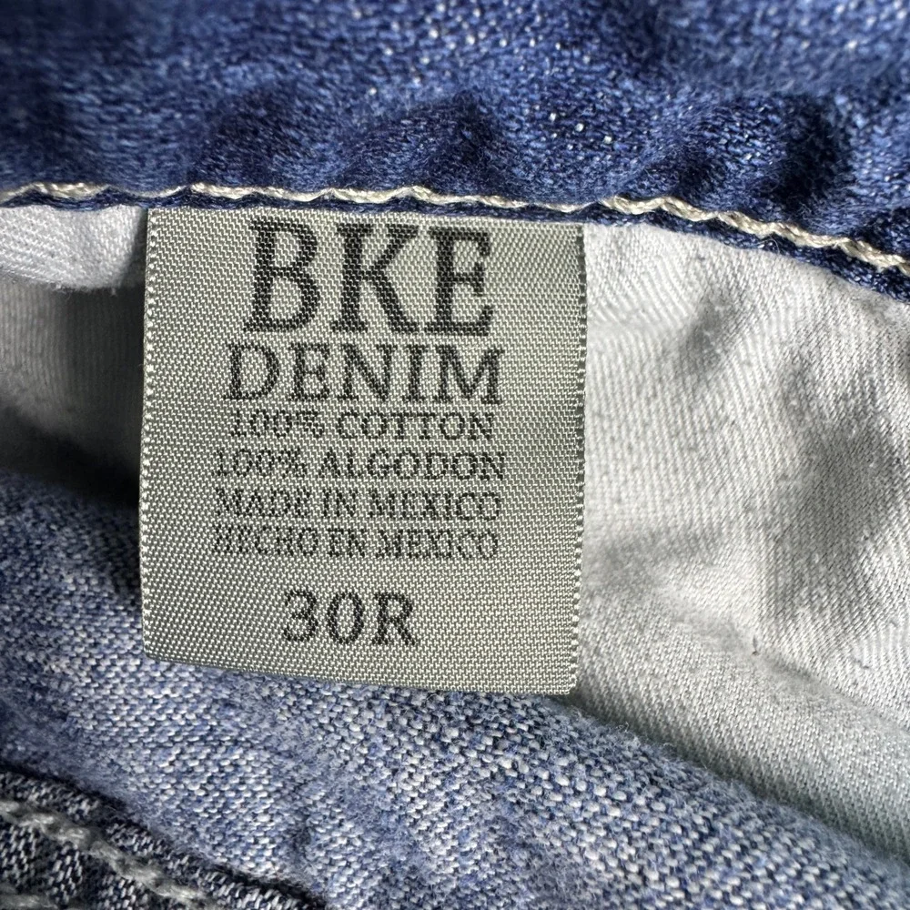BKE Denim Mens Aiden Relaxed Bootcut Jeans Distressed Rips Size‎ 30R